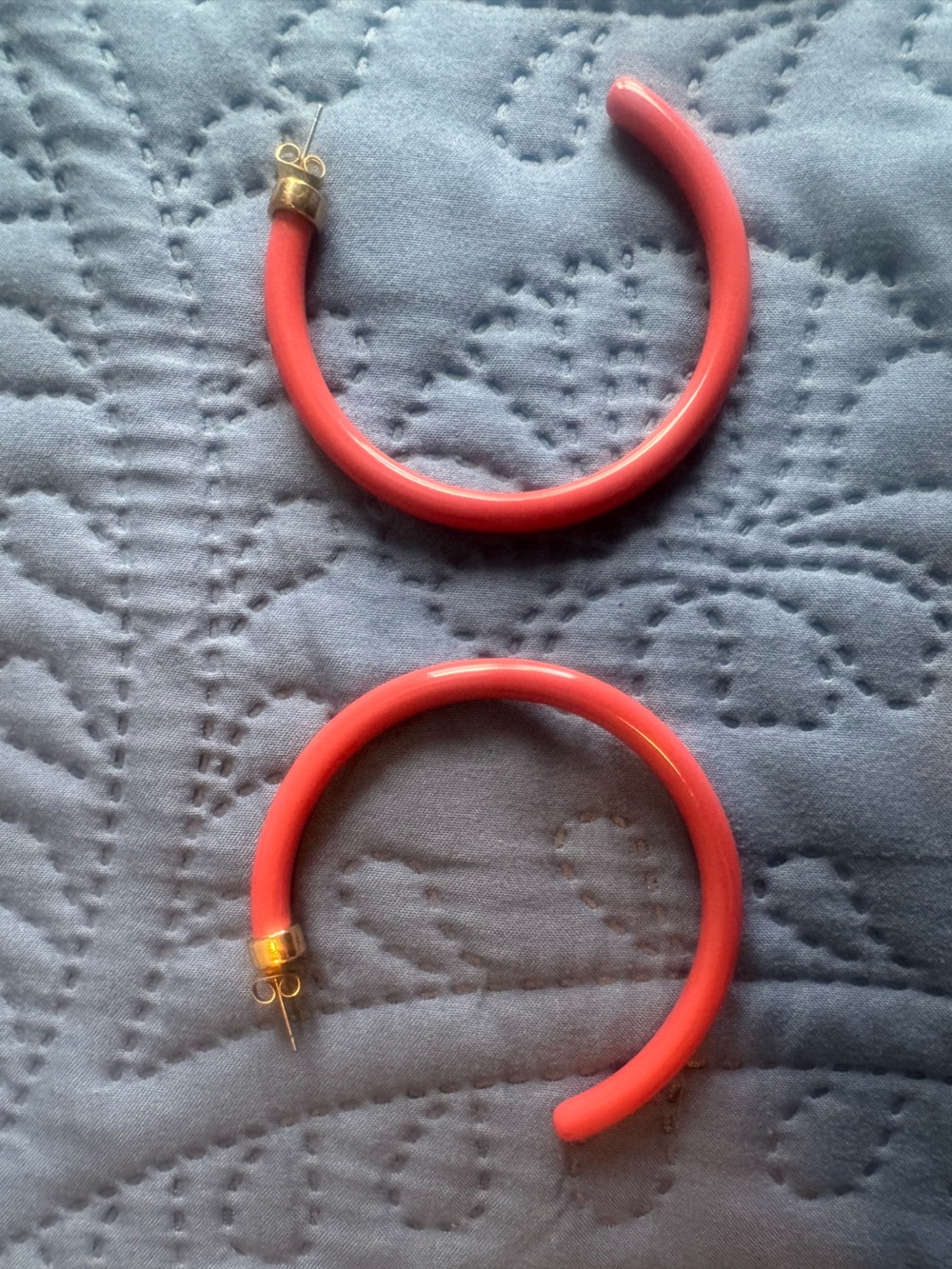 Classic Coral Hoop Earrings - Women Accessories